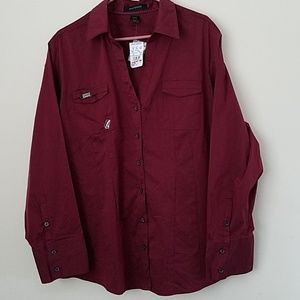 Ashley Stewart career Long Sleeve 24W Blouse NWT